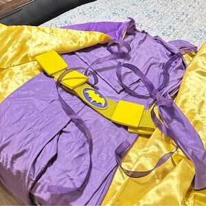Purple and Yellow Superhero Costume old School Batman
